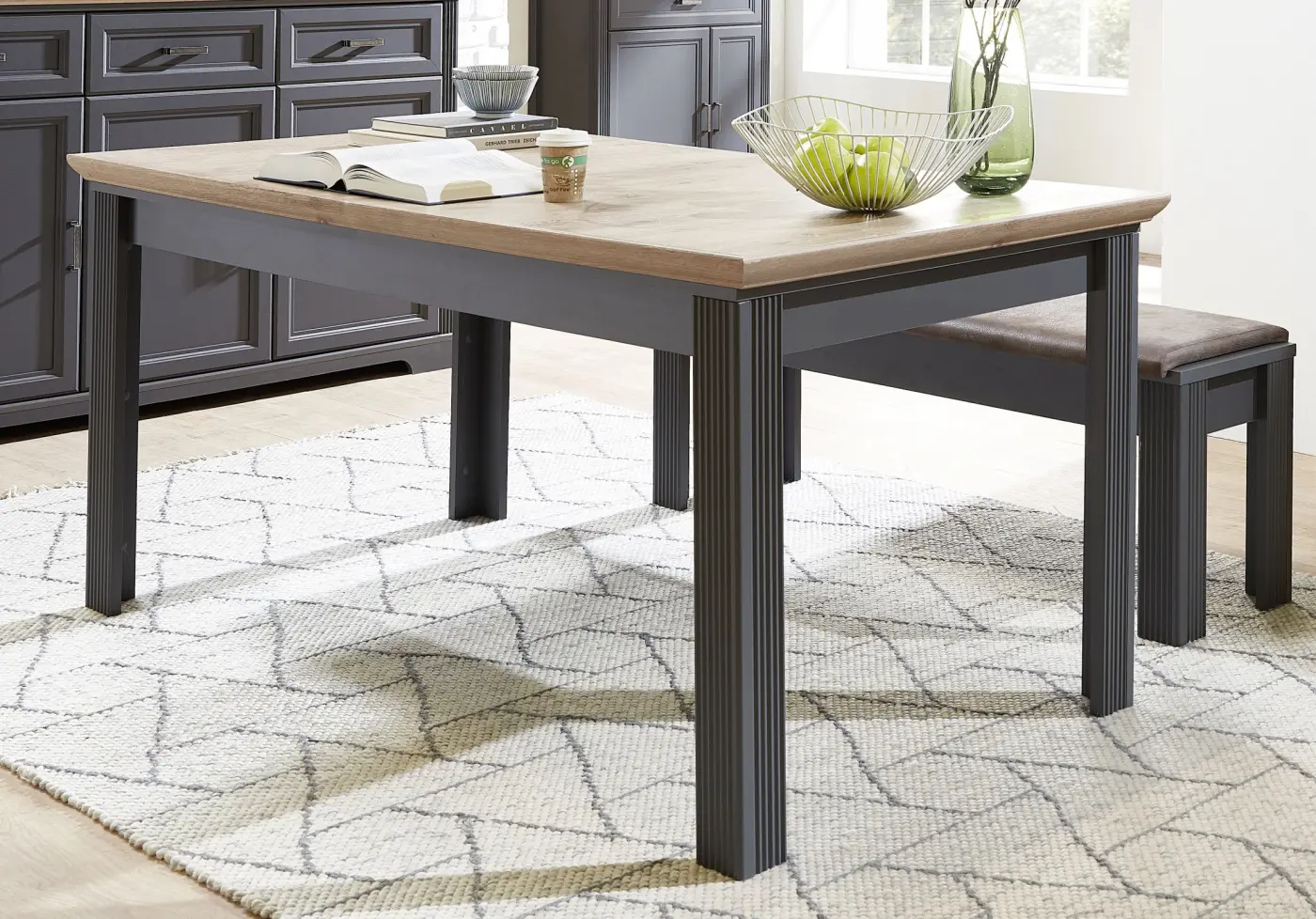 Innostyle Esstisch Jasmin 2LG9GH01, BxHxT ca.160x76x90 cm