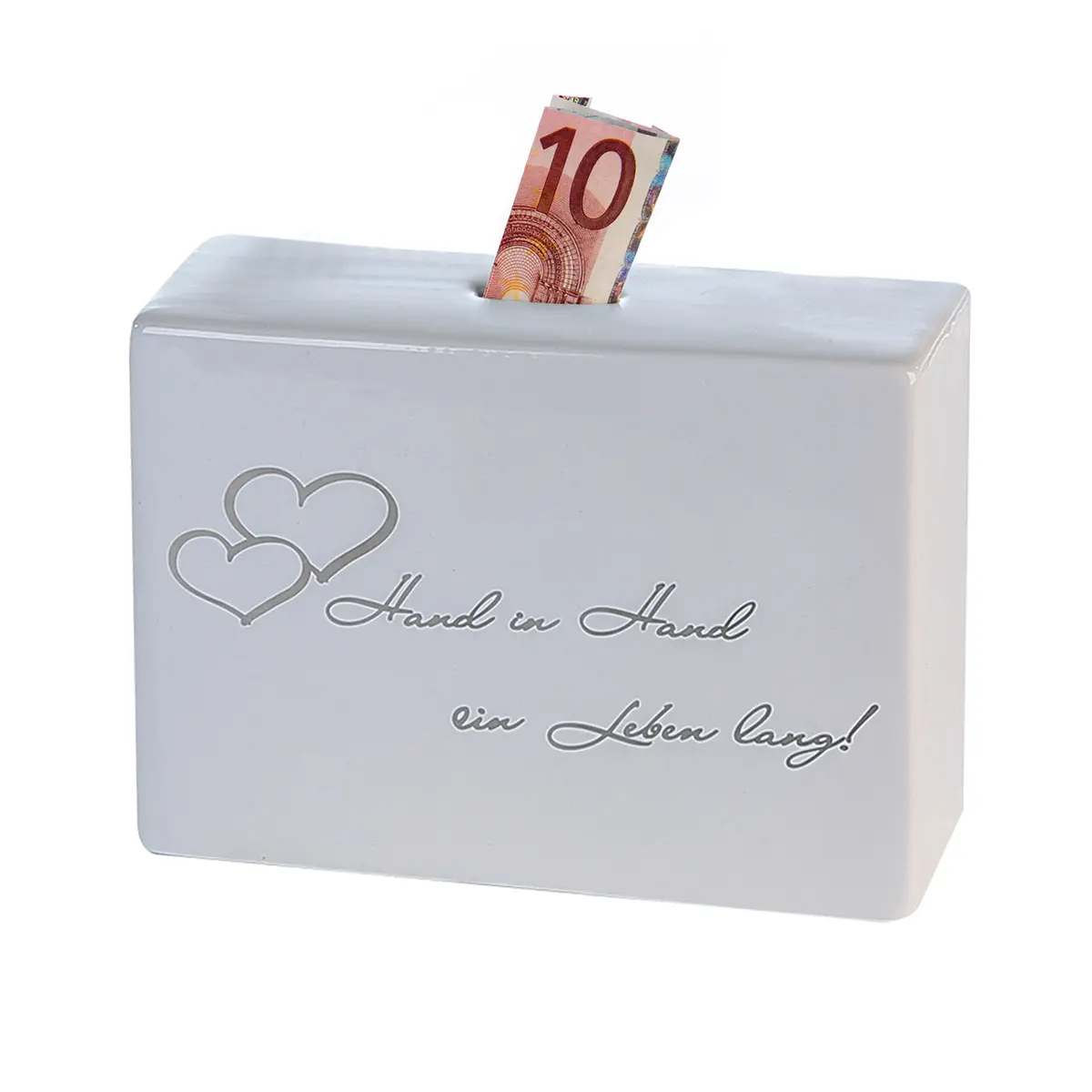 Macrander Spardose "Promise" ca. 14x18 cm Weiß