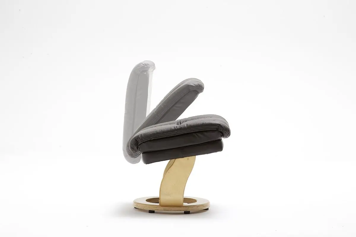 MCA Relaxsessel Calgary Leder Braun inkl. Hocker  ca.90x104x91 cm