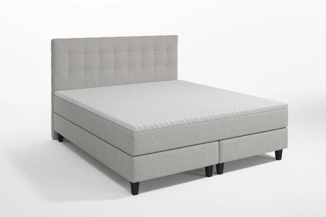 Schwedische Betten Boxspringbett EVO Standard 180x200 cm in Musa new grey