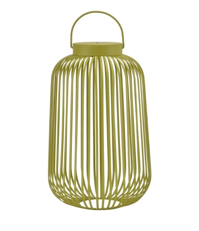 LC Wholesaler LED Metalllaterne olive 37x60 cm, aufladbar LC Wholesaler LED Metalllaterne olive 37x60 cm, aufladbar