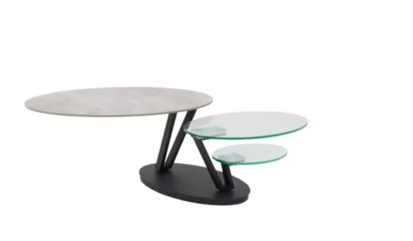 Interliving Couchtisch Serie 6230 Keramik Marmoroptik ca. 95/150x60x43 cm