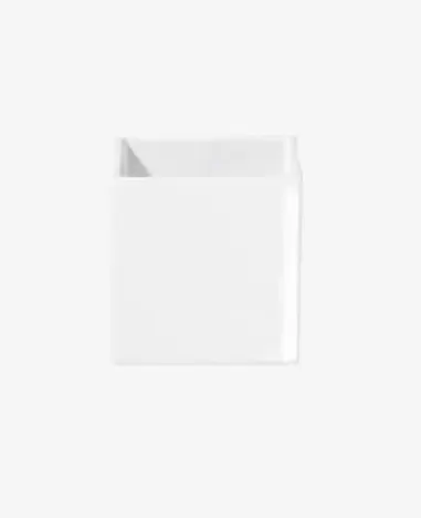 ASA Übertopf Quadro Weiß 10x10x10 cm