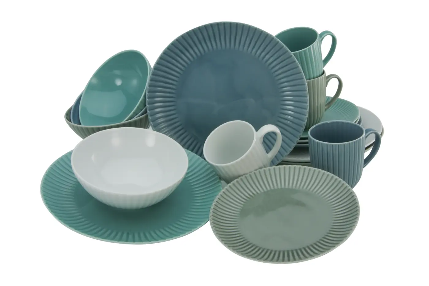 Creatable Kombiservice Allegra 16-tlg Blau/Grau