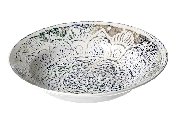Ritzenhoff Pastateller Luigi 29 cm Beige/Blau/Grün