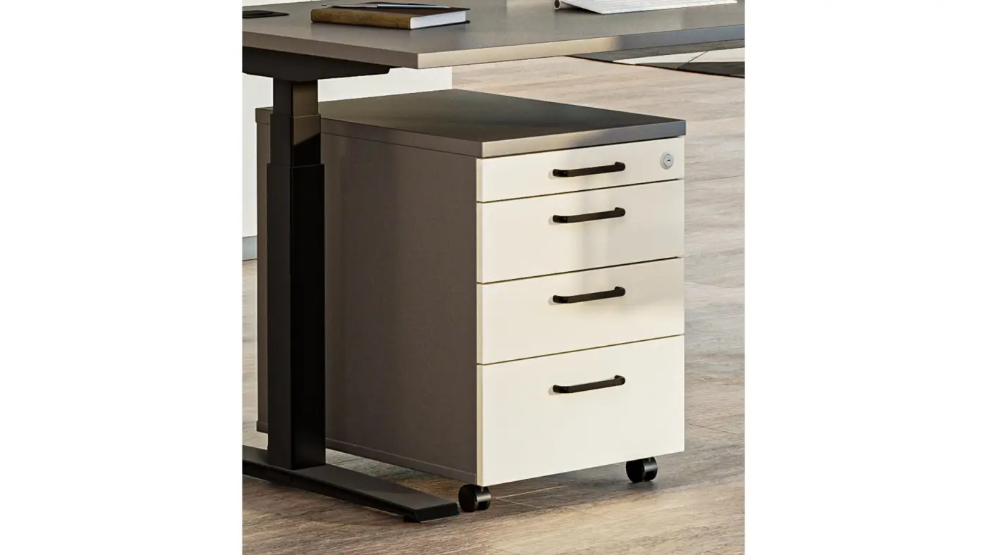 Nowy Styl Rollcontainer E10 MS Slate/Cashmere ca. 43x60x60 cm