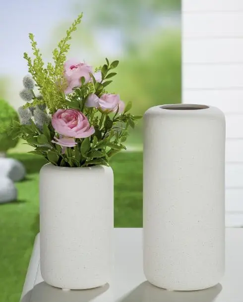Gilde Vase Sabbia weiß