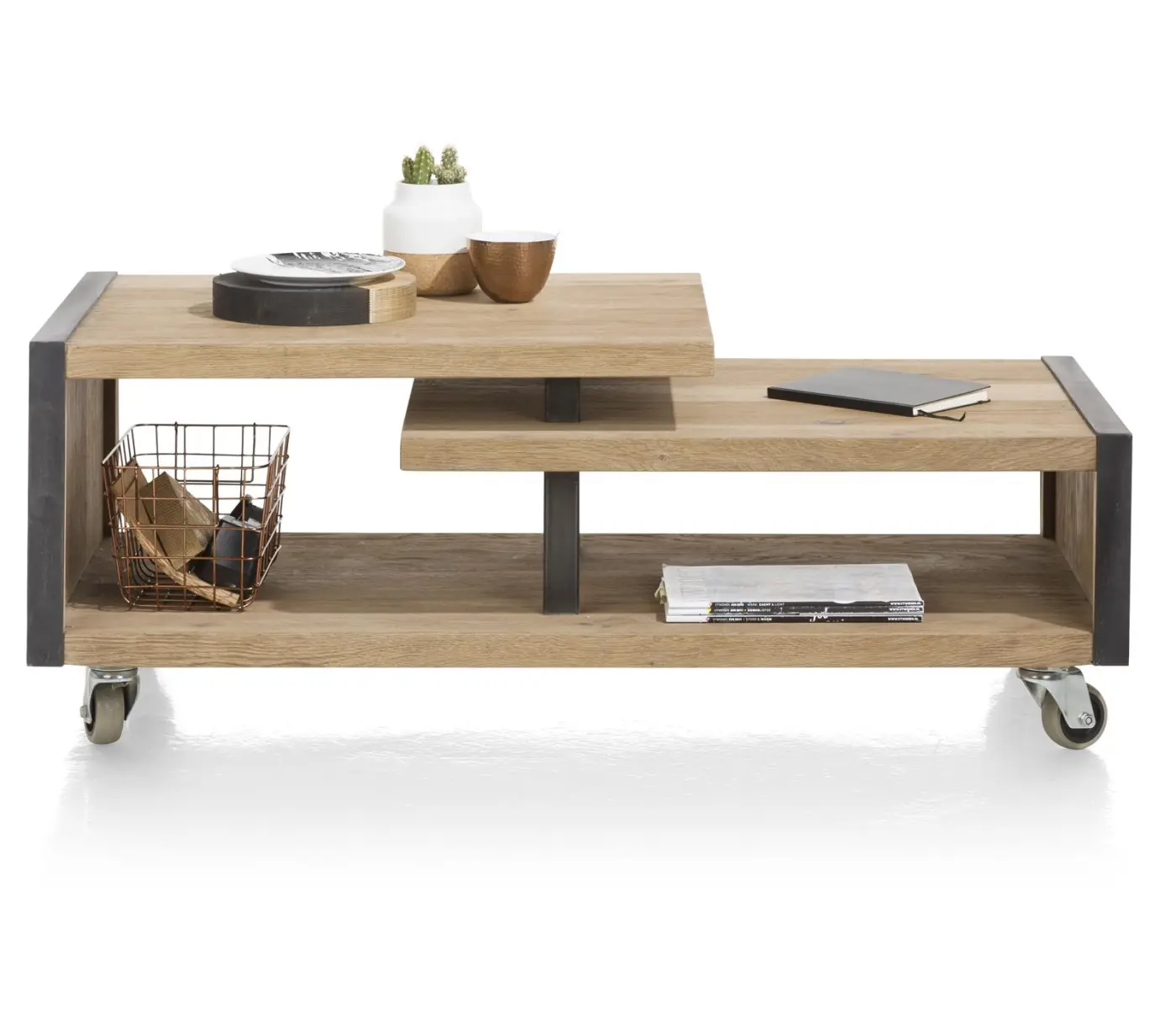 Henders & Hazel Metalo Couchtisch 36342RWB Eiche furniert / Metall schwarz ca.60x45x120 cm Henders & Hazel Metalo Couchtisch 36342RWB Eiche furniert / Metall schwarz ca.60x45x120 cm