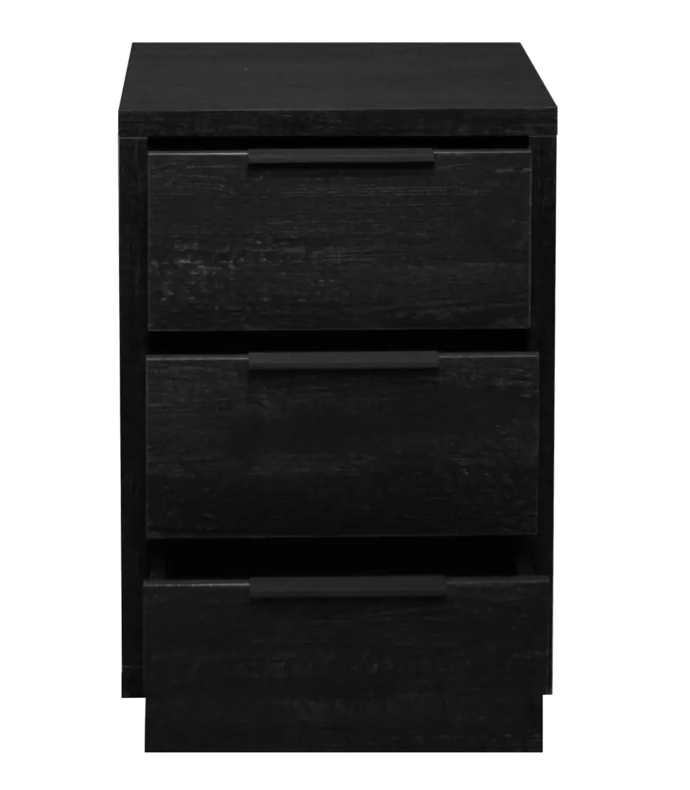 Mäusbacher Nachtkommode Clyde flamed wood black Mäusbacher Nachtkommode flamed wood black