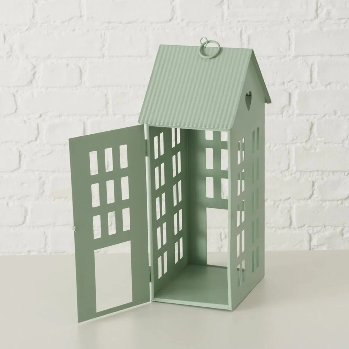 Boltze Laternenhaus Alamo grün 35 cm hoch