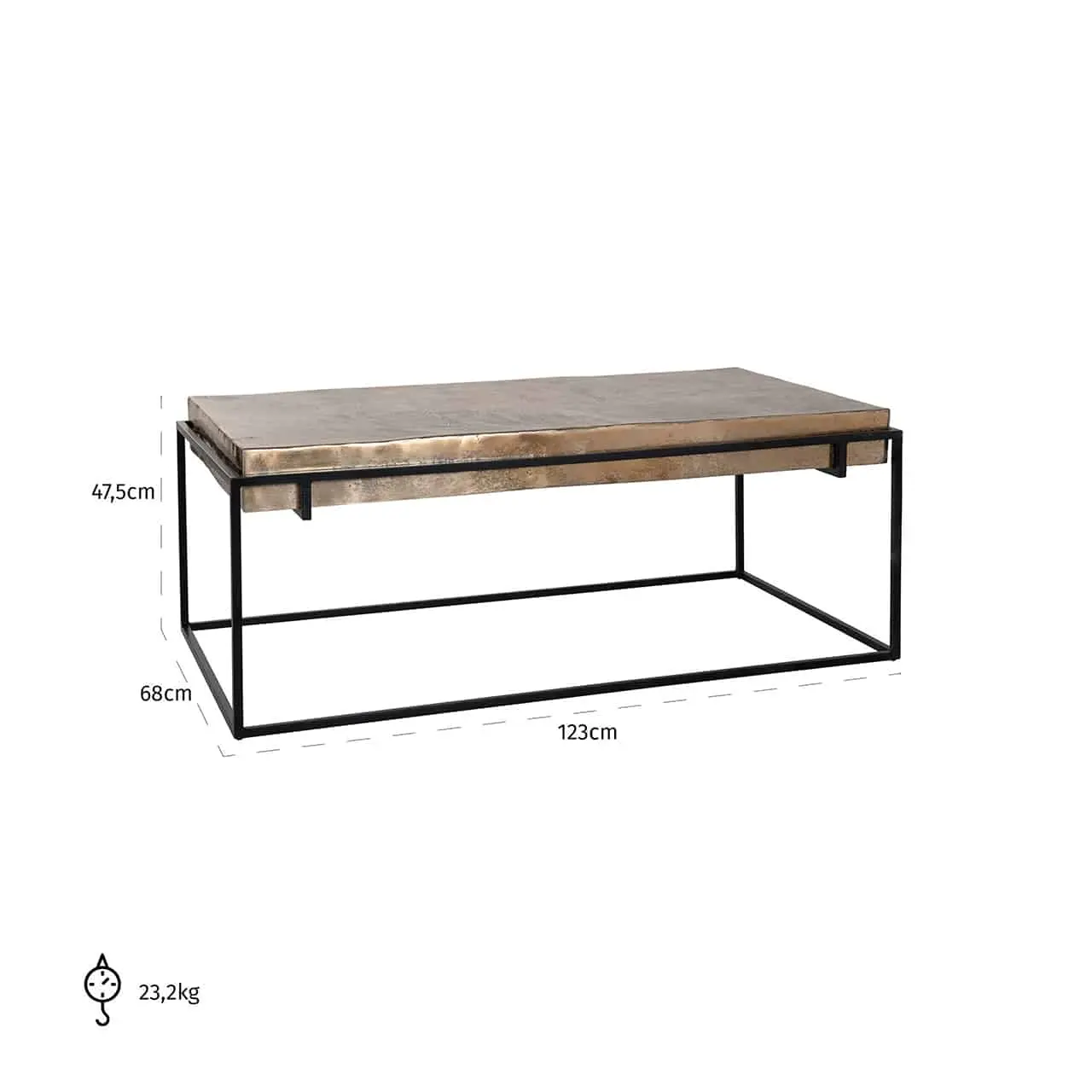 Richmond Interiors Coffee table Calloway  (Champagne gold)