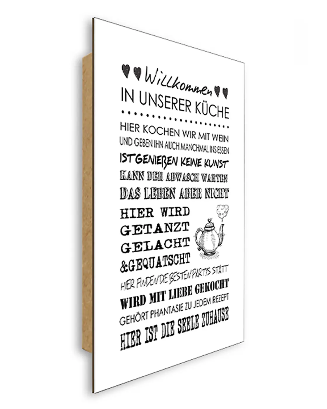 ars graphica Word-Panel - Word-Panel: In unserer Küche