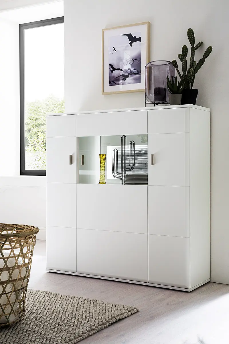 MCA Highboard weiß matt ca.120x124x38 cm