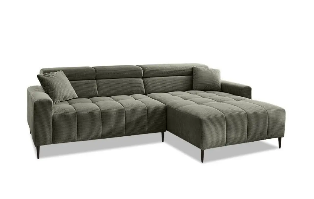 Iwaniccy Garnitur Simple in Fjord grün ca.256x180 cm Ottomane rechts