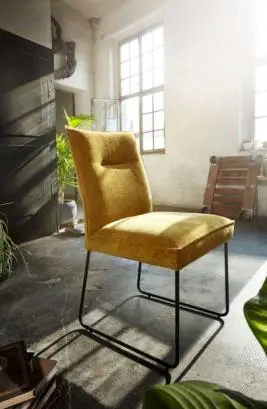 3S Frankenmöbel Esszimmerstuhl ST-0512 gelb ca.50x94x63 cm