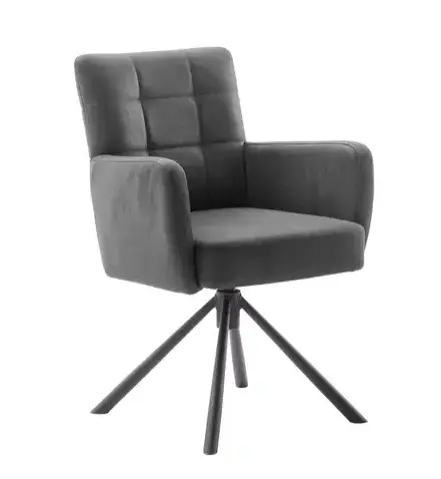 Easy Winston Armlehnstuhl Vintagelook Anthrazit drehbar