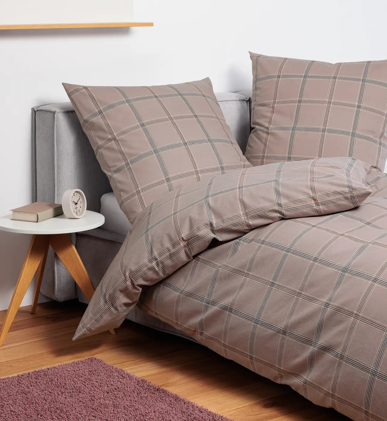 Janine Bettwäsche-Set 155x220+80x80 cm Taupe