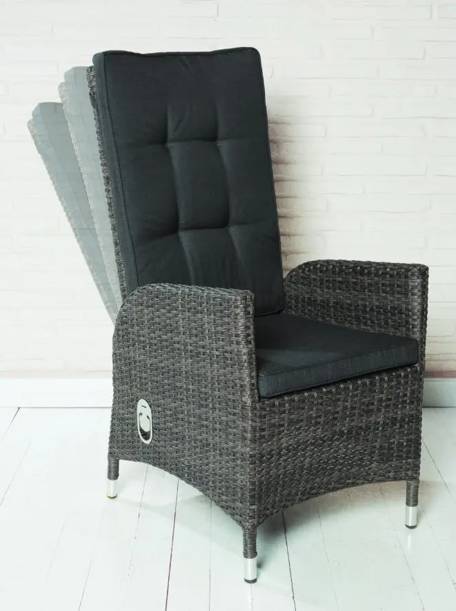 LC Garden Positionsstuhl Barcelona 63x62x112 cm Grau-Mix