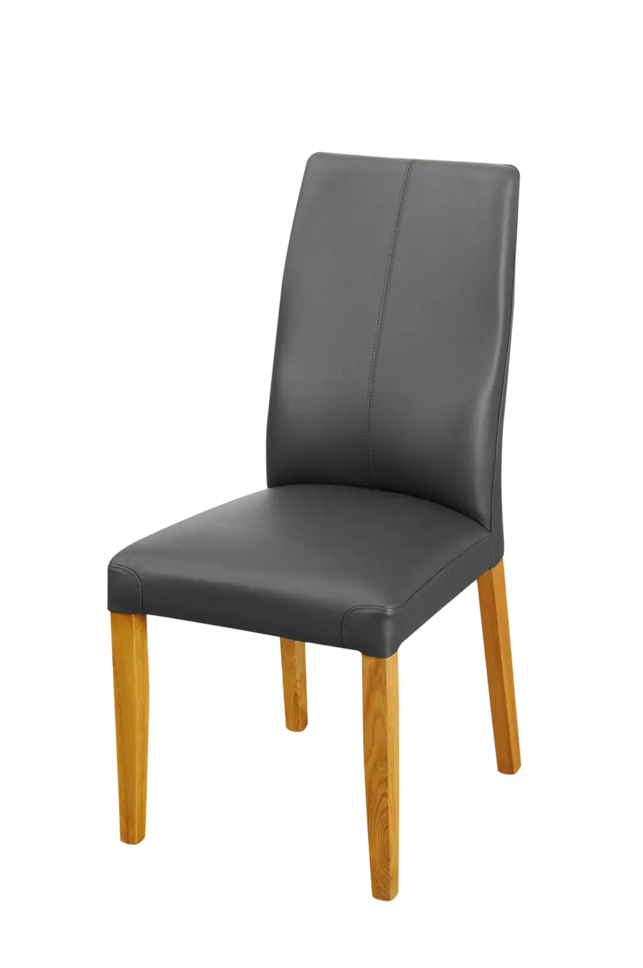 3S Frankenmöbel Stuhl ST-0130 Spaltleder grey, Gestell: Eiche Massiv, BxHxT ca.49x105x62 cm