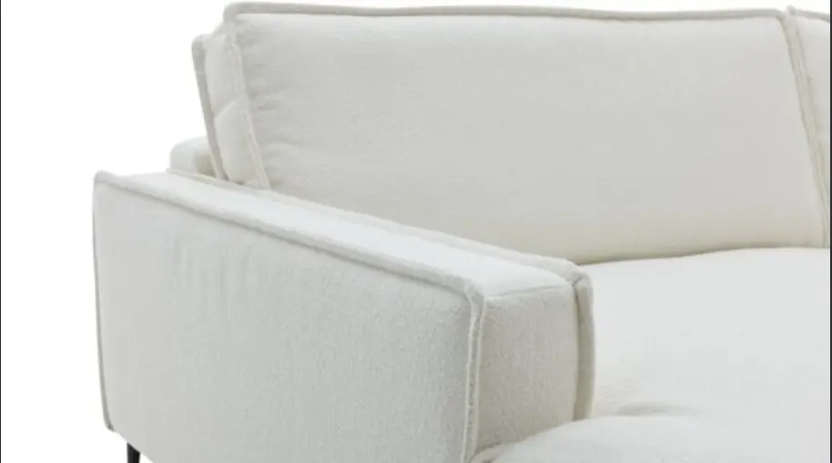 Roomio No. 4102 Polstergarnitur Loop white, ca. 272 x190 cm (Longchair rechts)