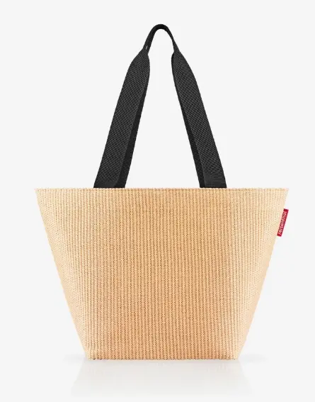 Reisenthel Shopper M Raffia Black ca. 51x30.5x26 cm