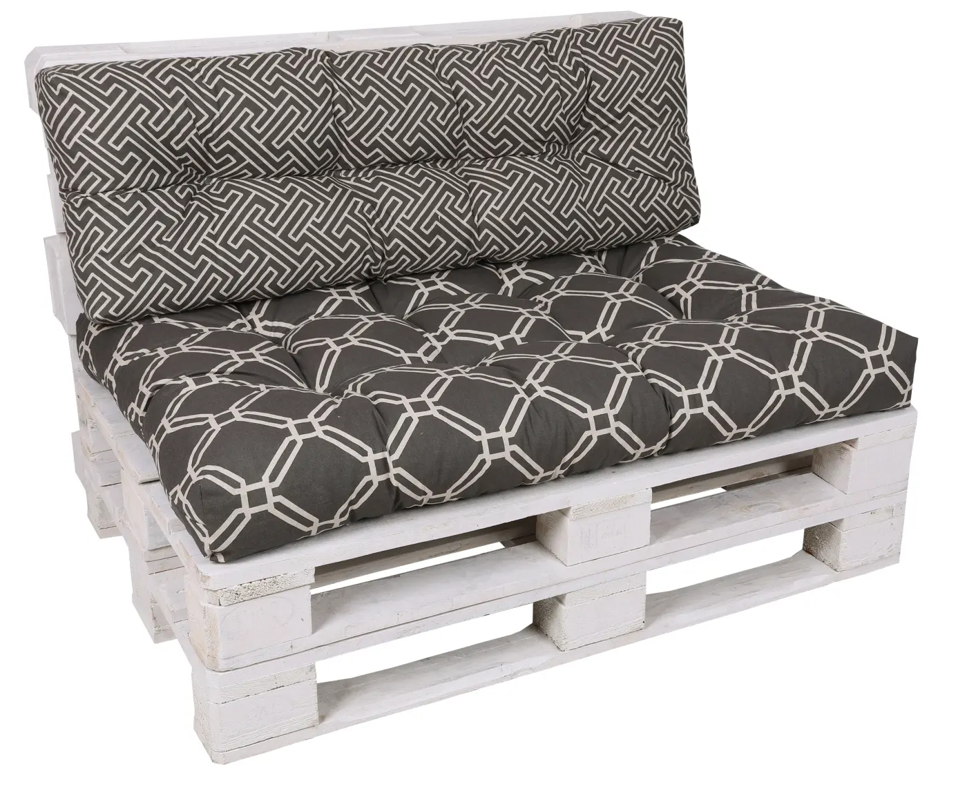 Garten-Loungekissen-Set f. Paletten VE1 30617-198 gelb 80x15x120cm