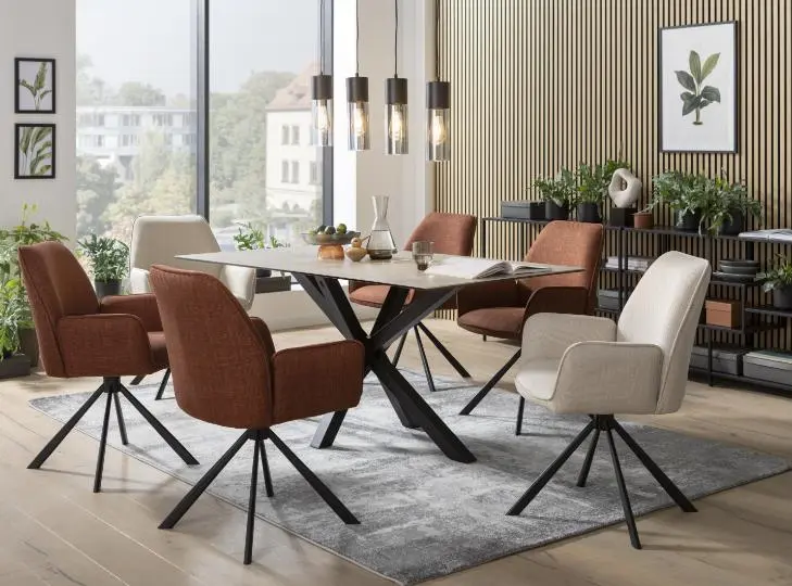 Actona Stuhl Glenda drehbar Beige