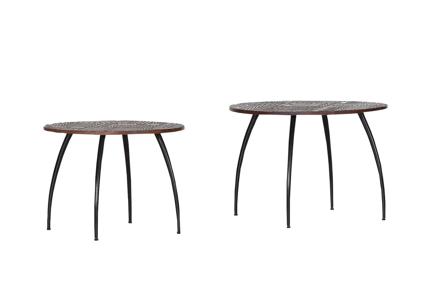 Gutmann Beistelltisch-Set Bloom braun/ schwarz