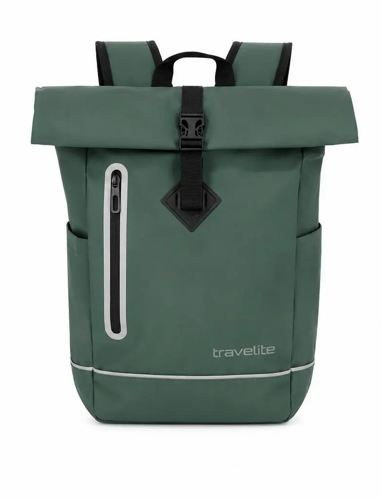 Travelite Backpack Roll-up Basics Pine Green 26x48x15 cm