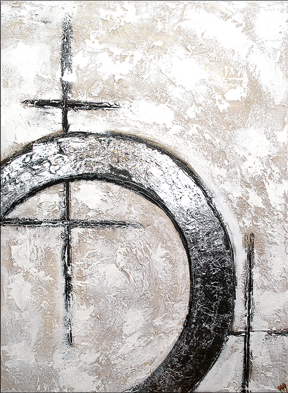 ars graphica Original-Art 80x60cm - Steiner: Silver Circle I