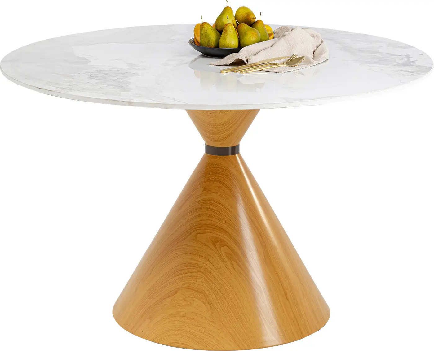 Kare Tisch Cono Keramik-/ Eichefarbig ca. 120 cm Durchmesser