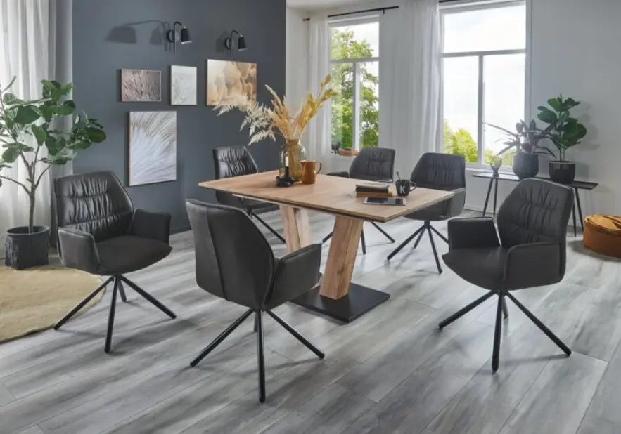 Niehoff Armlehnenstuhl Tapas Anthrazit 180 Grad drehbar ca. 60x90x64 cm