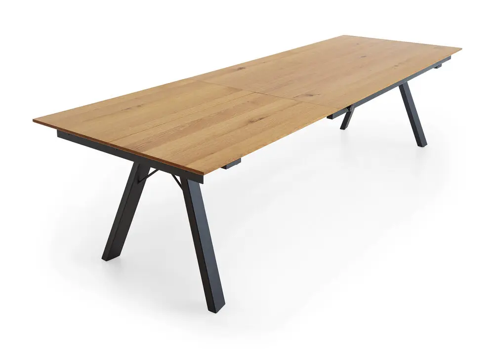 Niehoff Design-Tisch Bridge 8483-86-078 Charakter Eiche furniert lackiert ca.180(-280)x76x100 cm