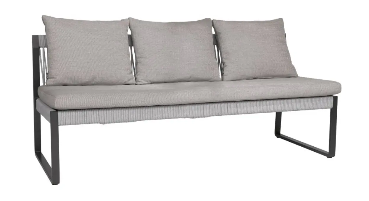 Stern 3-Sitzer-Bank Tammo Stone/Anthrazit ca. 180x75x85 cm