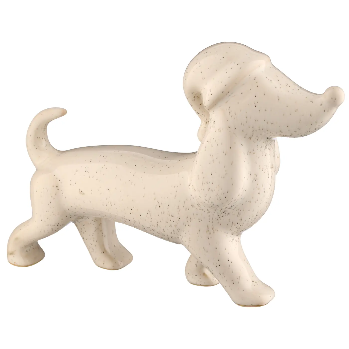 Gasper Porzellanhund weiß 16x5x11 cm