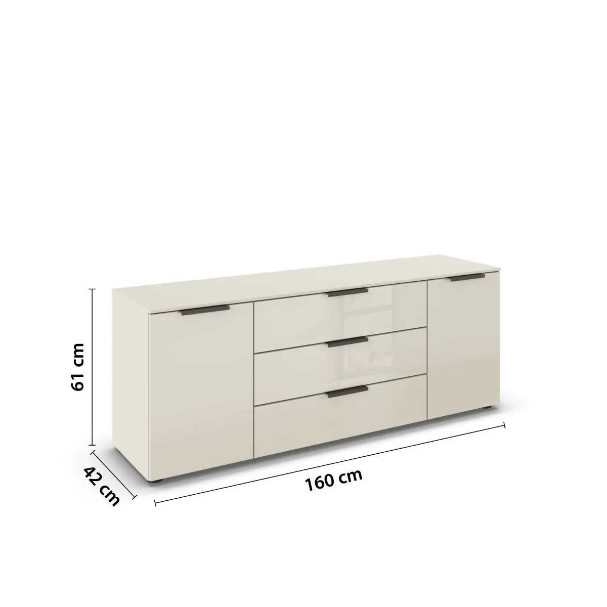 Rauch Kommode Flipp Champagner ca. 160x61x42 cm