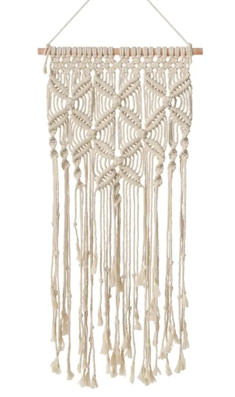 Boltze Wandobjekt Baumwolle Creme 128 cm