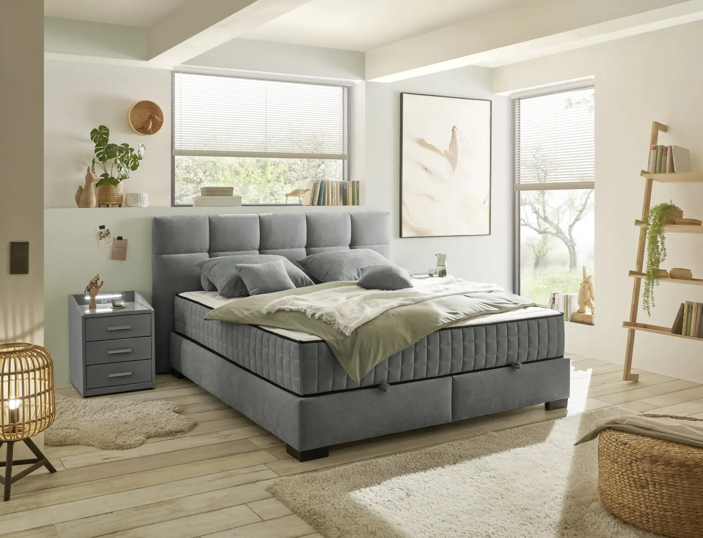 Ed Lifestyle Polsterbett Nagol A 180x200 cm Wind 89 anthrazit