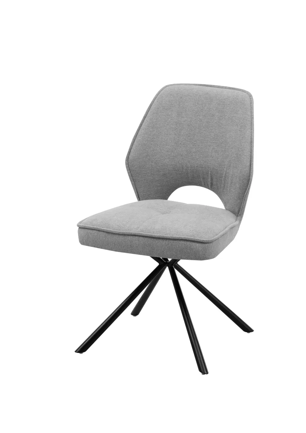 Stolkom Nele Stuhl grau / Metall schwarz BHT ca.  48x 89x60 cm