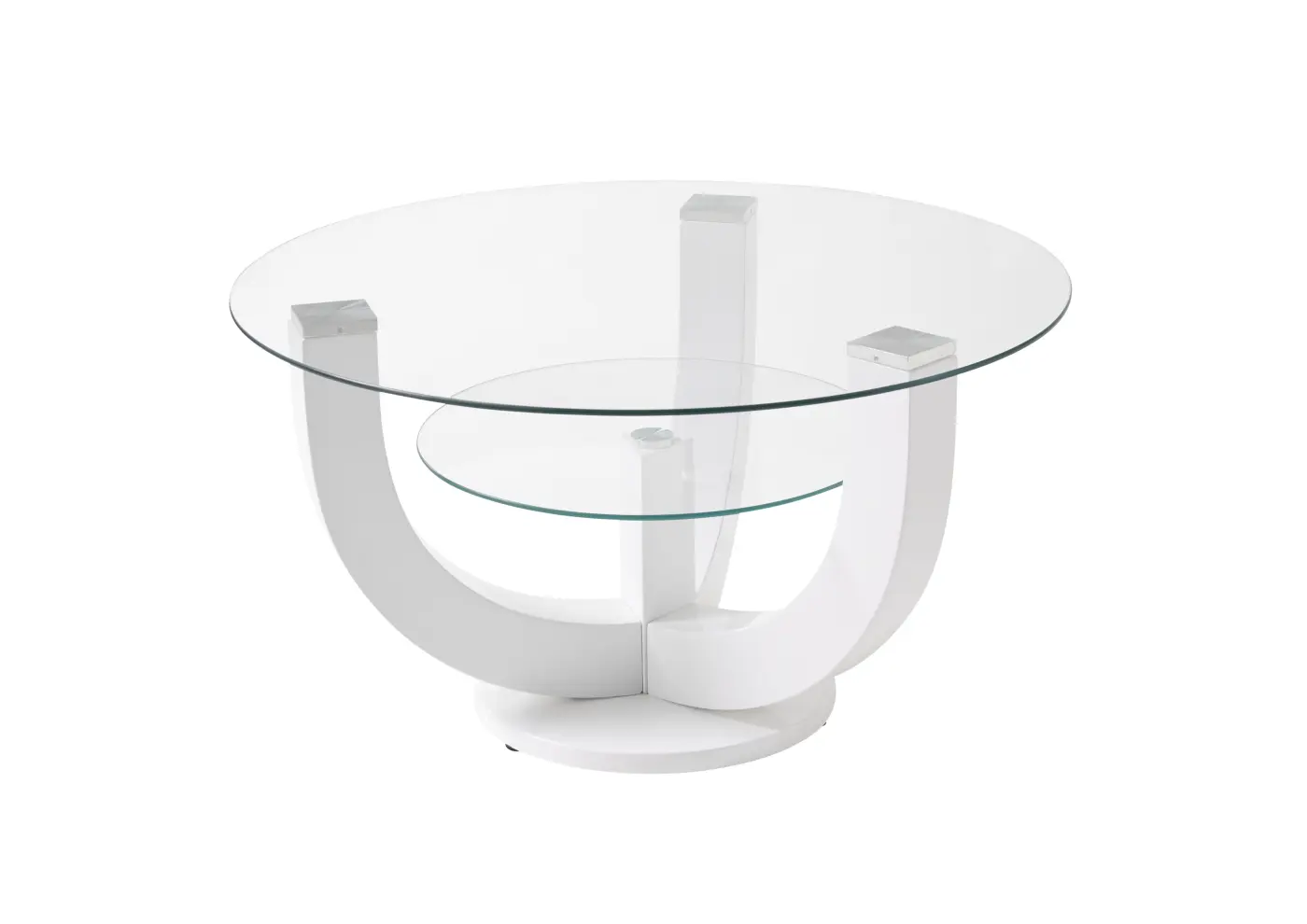Couchtisch Klarglas/weiß HG lackiert BHT ca.  80x 40x80 cm