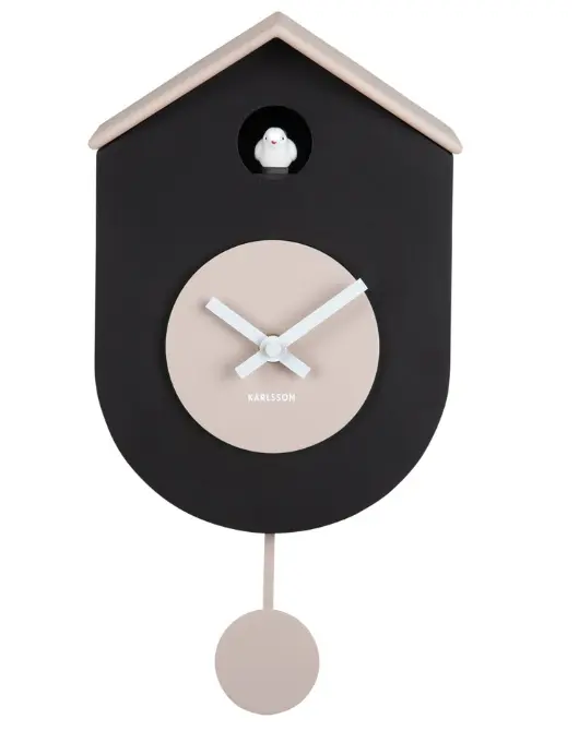 Karlsson Wall Clock Schwarz/Grau ca. 17,5x33x9 cm