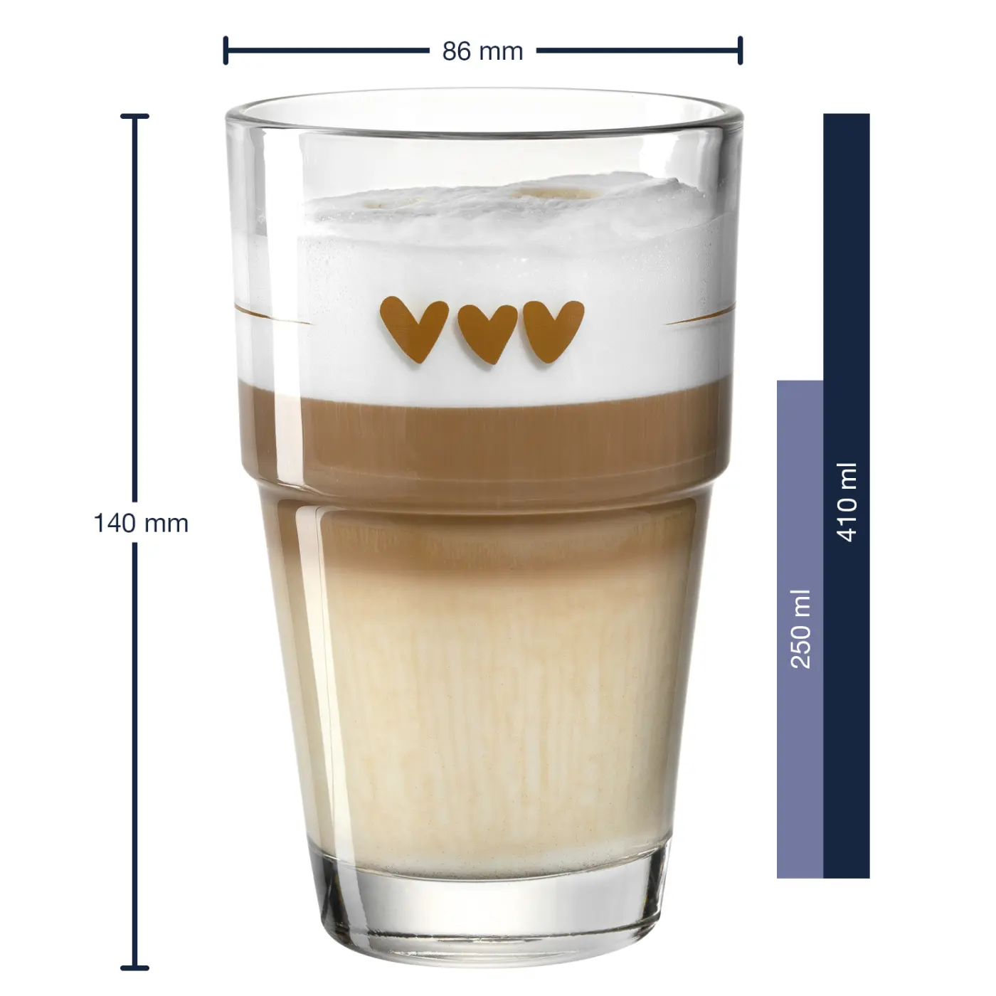 Leonardo Becher SOLO 410 ml Herzen