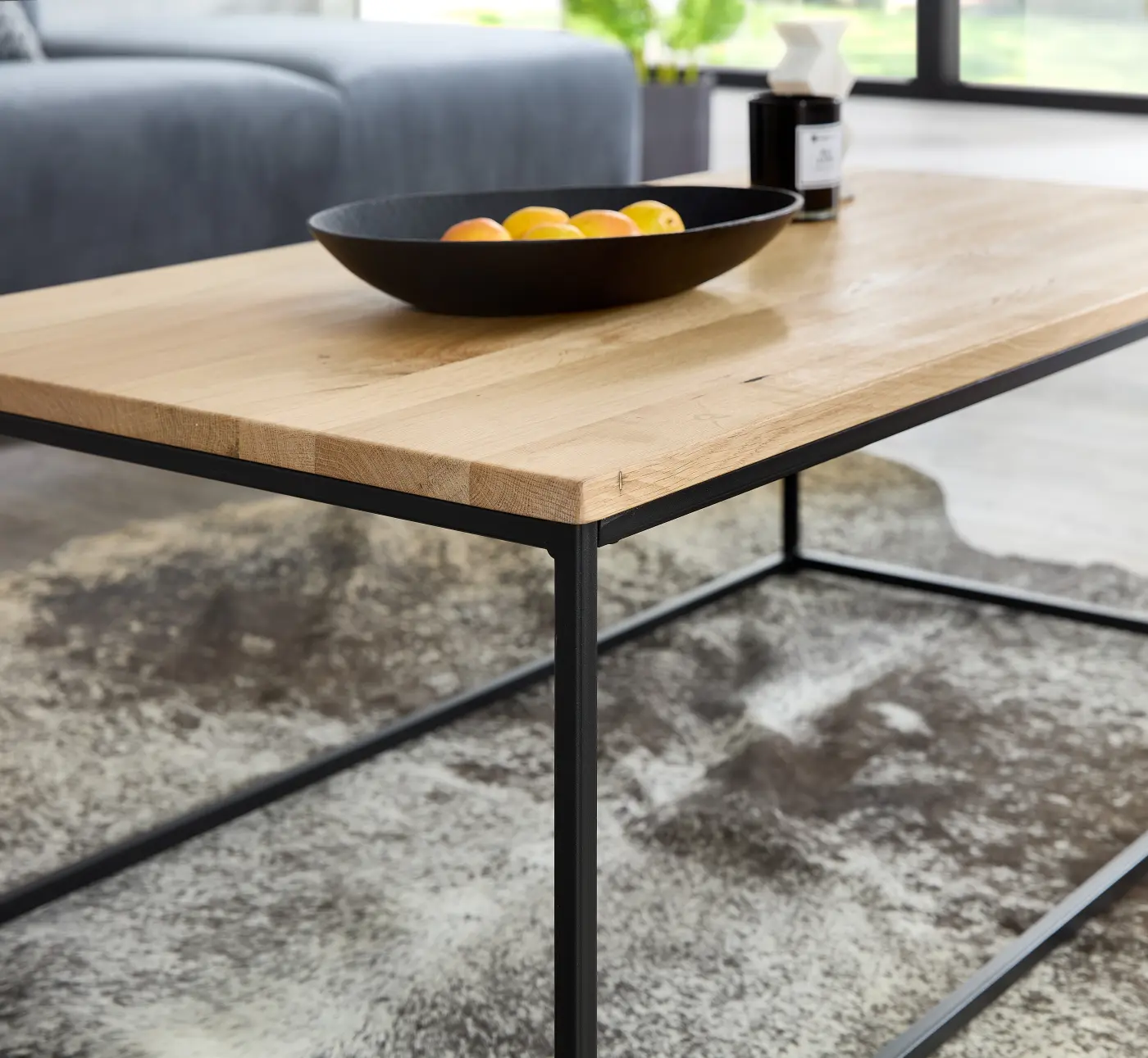 Stolkom Couchtisch Thor Eiche Massiv ca. 110x40x60 cm