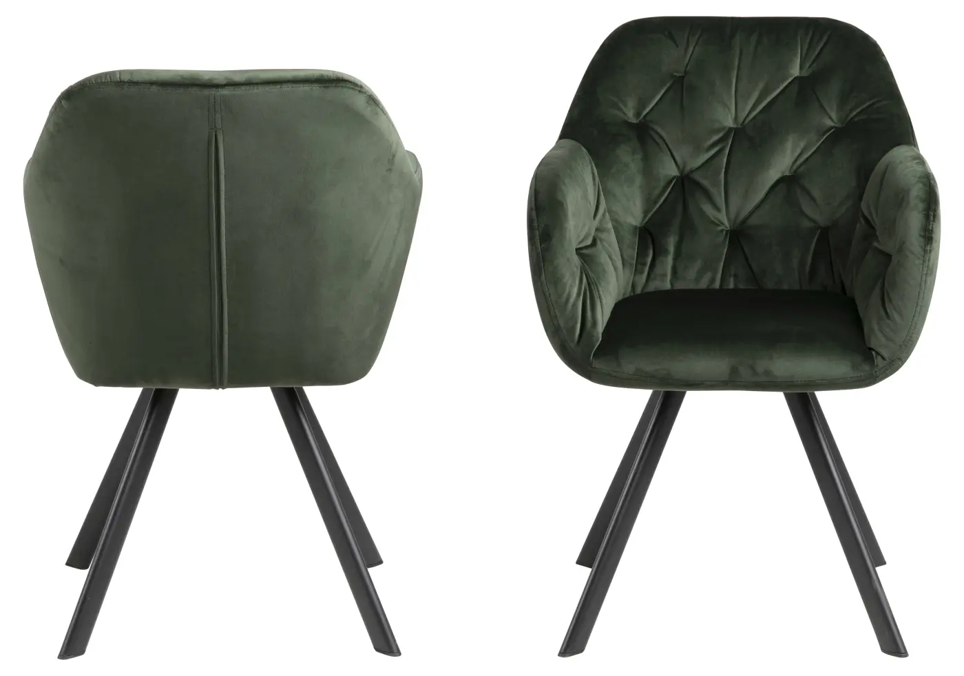 Actona Stuhl Lola Waldgrün ca. 57x85x61,5 cm Actona Kegelfuß-Stuhl Lola