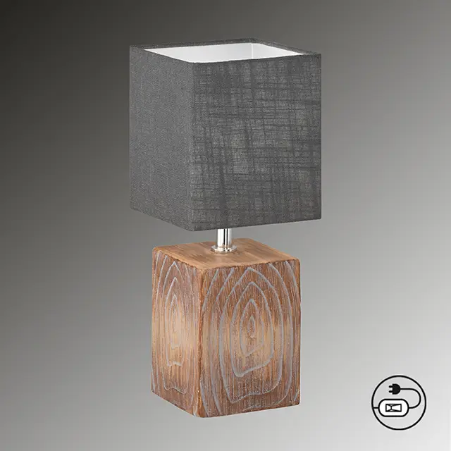 F&H Tischleuchte, 50604 Holzfarben