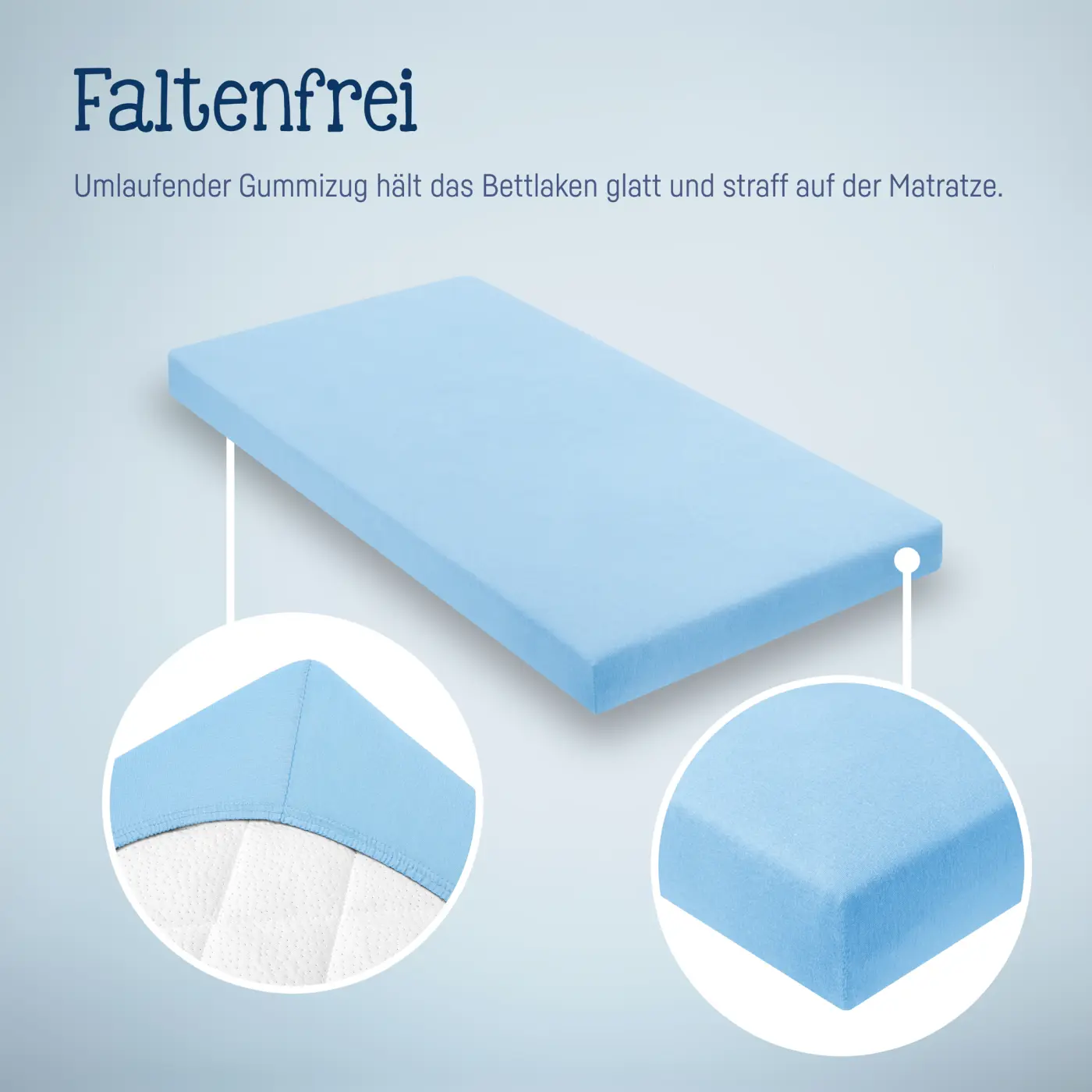 Zöllner Spannbetttuch Jersey hellblau