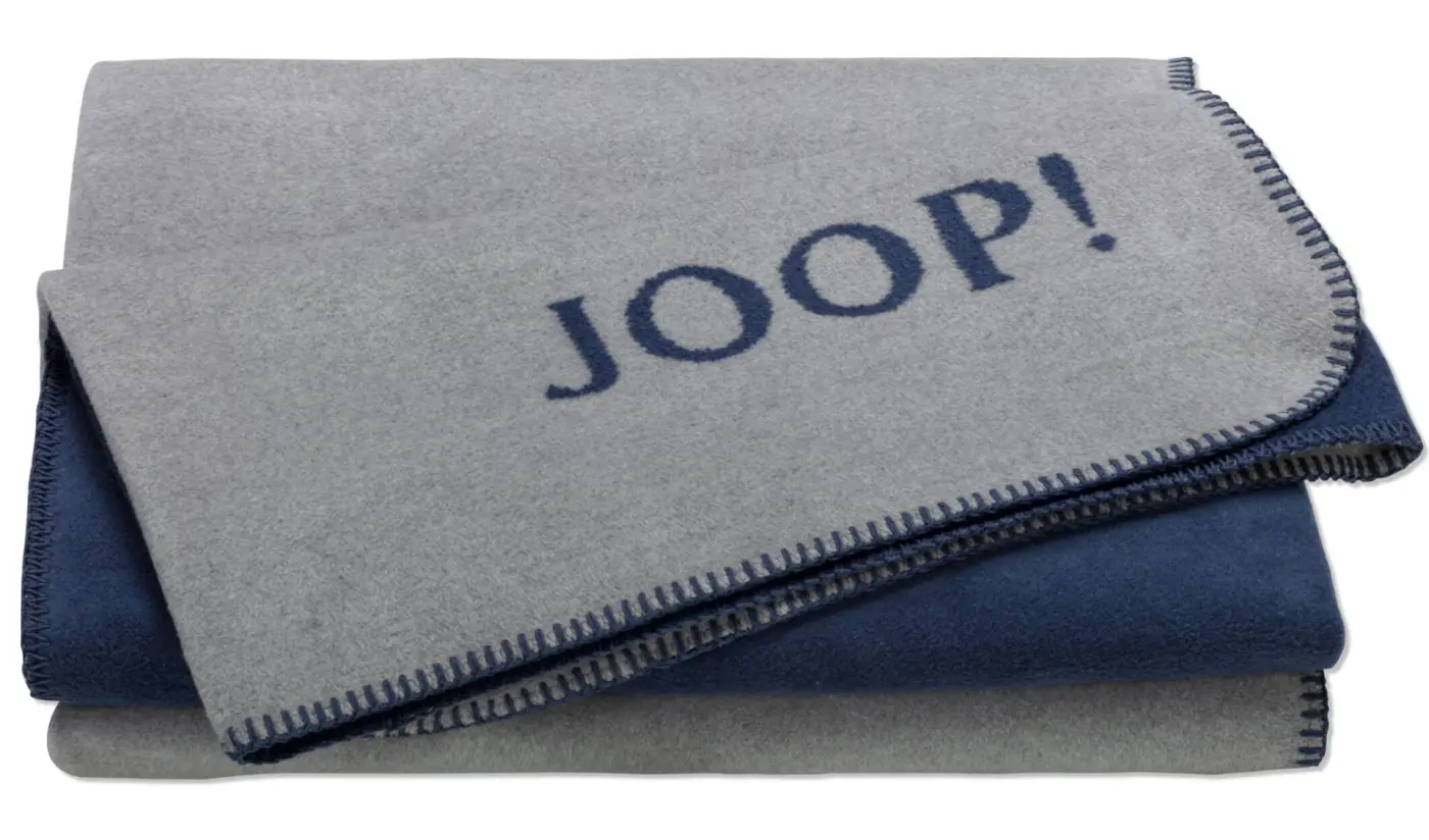 JOOP!  Plaid / Decke 150 x 200 cm Silber Navy