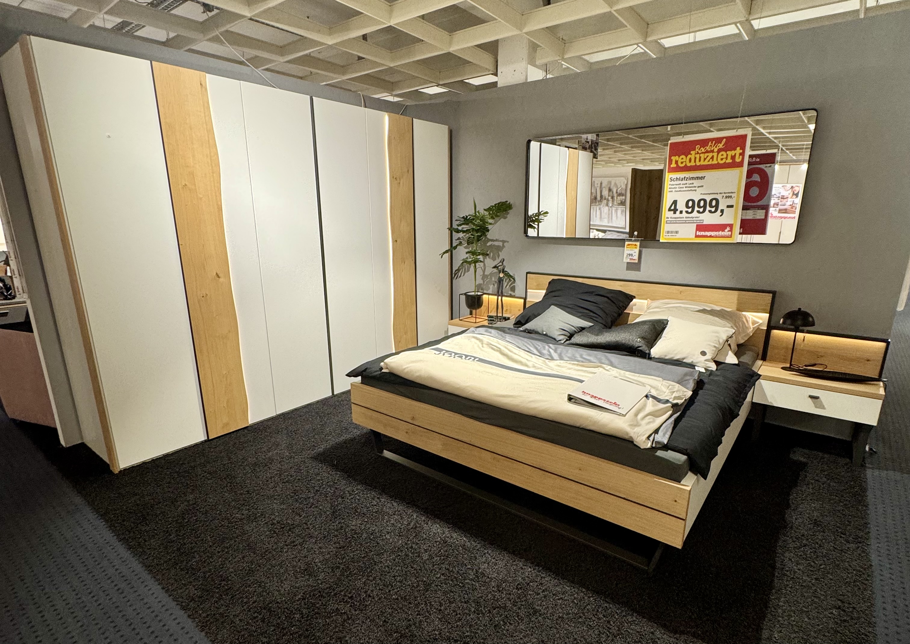 Schlafzimmer Interliving 1031 Polarweiß matt lack inkl. Zusatzausstattung