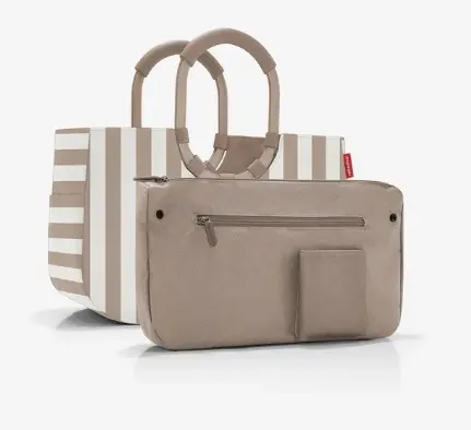 Reisenthel Loopshopper M Summerstripes Coffee  ca. 40x26x20 cm