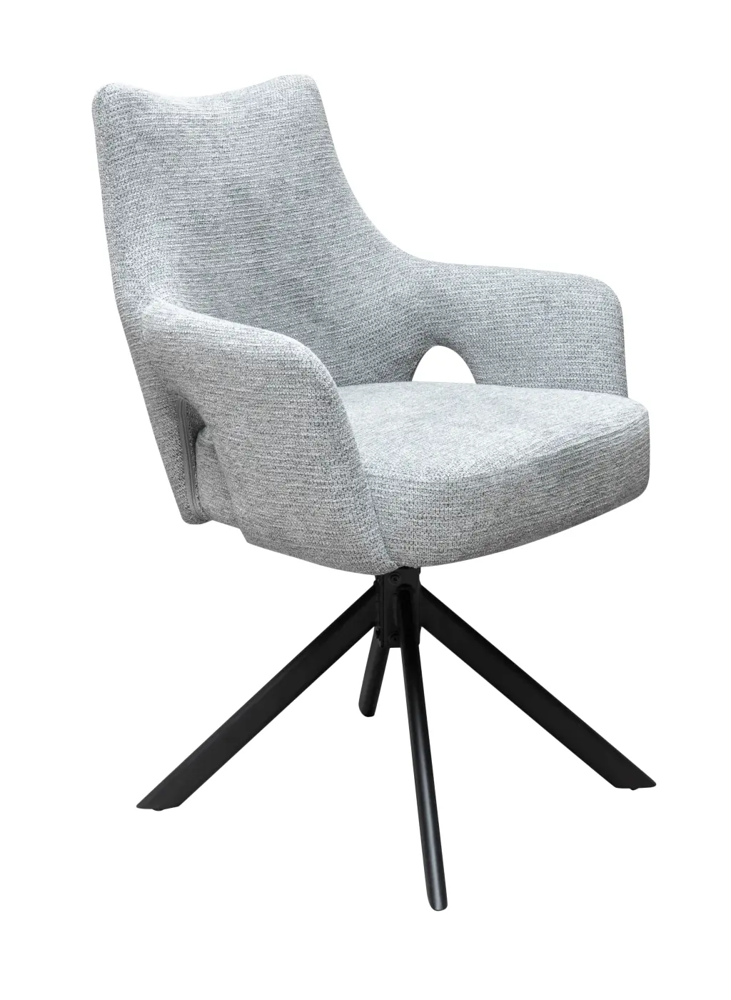 LC Wholesaler Armlehnenstuhl Livrono Hellgrau ca. 60x89x61 cm